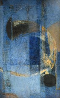 MICHIO TAKAYAMA (Japanese/American 1903-1994) A PAINTING, "Ascent," PROBABLY LOS ANGELES, 1961,