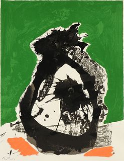 ROBERT MOTHERWELL (American 1915-1991) A PRINT, "The Basque Suite, Untitled B," 1970,