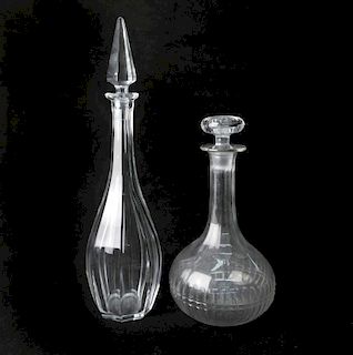 Lot of 2 Cut Crystal Decanters