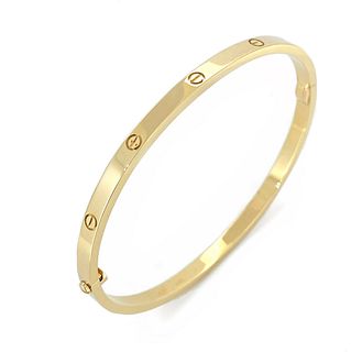 Cartier 18K Yellow Gold Love Bracelet, Small Model Size 19