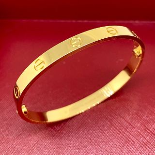 Cartier 18K Yellow Gold Love Bracelet Large Size 21