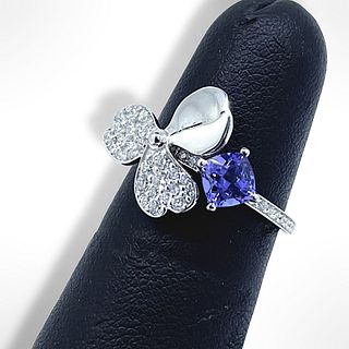 Tiffany & Co Paper Flowers Platinum PT950 Diamond Ring