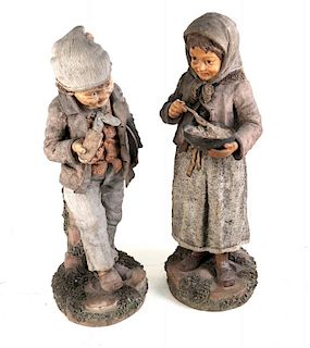 Pair of Ceramic Figures of Children