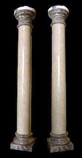 Pair of Polished Doric Columns