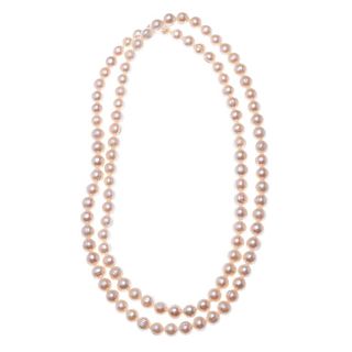 Collar 108 perlas cultivadas color blanco de 8 mm. Peso:  98.3 g.