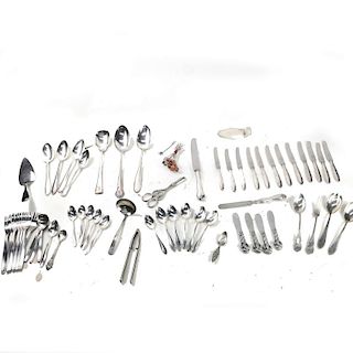 A Miscellaneous Group of Plated Flatware