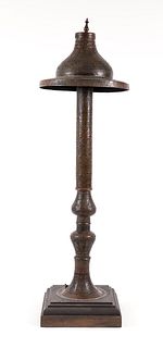 Antique Middle Eastern Pierced Brass Floor Lamp