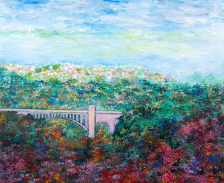 Phyllis Kindler The Bridge and Beyond painting