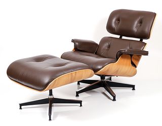 Eames model 670 Lounge Chair and Ottoman 50th Anniv