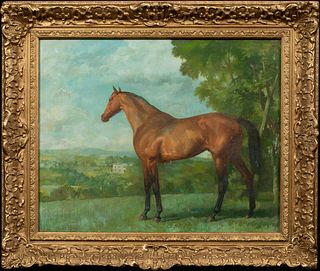 PORTRAIT OF A HORSE OIL PAINTING
