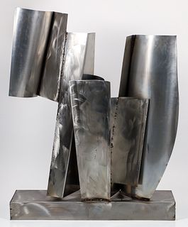Peter Calaboyias freestanding aluminum sculpture