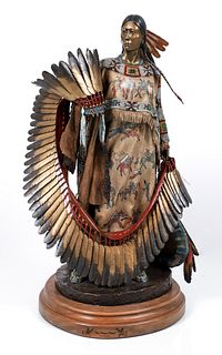 Dave McGary 2006 painted bronze The Honor Dress
