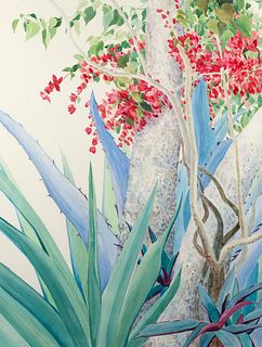 Michael Strueber watercolor Tropical Forest Detail