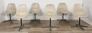 6 Eames Swivel Side Chairs for Herman Miller