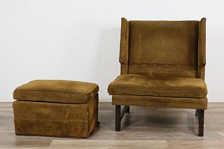 Edward Wormley for Dunbar Wing Chair and Ottoman
