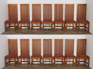 14 Frank Lloyd Wright Style Dining Chairs
