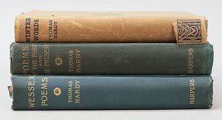 3 Thomas Hardy First Editions Poems