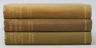 3 Thomas Hardy First Editions Poems