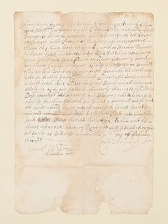 Cornelius Steenwyk 1679 1680 Land Sale Document