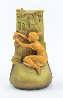 Ernst Wahliss Amphora Nymph at Arbor Ceramic Vase