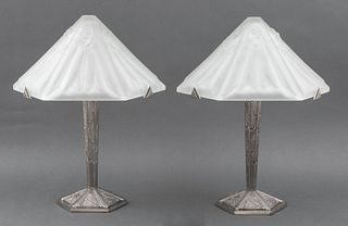 French Art Deco Table Lamps, Pr