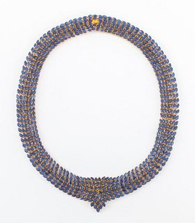 Antique Gold & Sapphire Necklace