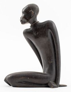 Karl Hagenauer Seated Nude Bronze Sculpture