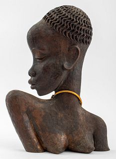 Hagenauer Attr. Bronze Female Nude Bust Sculpture
