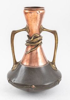 H.E. Von Berlepsch-Valendas Jugendstil Copper Vase
