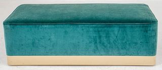 Karl Springer Style Upholstered Bench