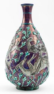 Edouard Cazaux French Art Deco Porcelain Vase