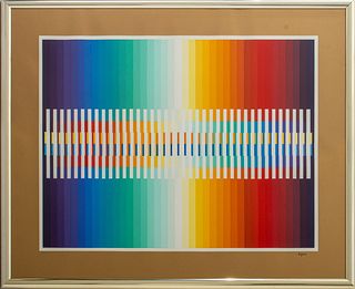 Yaacov Agam "Integrated Rainbow" Silkscreen Print