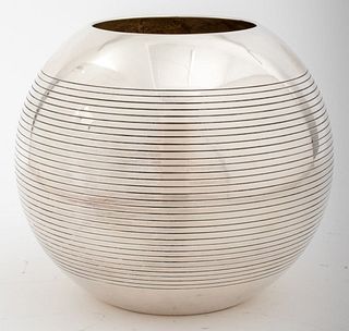 Puiforcat Art Deco Silverplate Vase