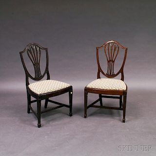 Pair of Georgian Shield-back Side Chairs