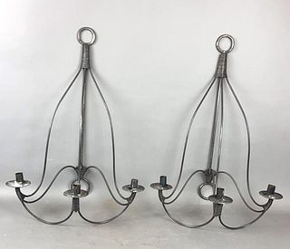 2 Metal  Candle Wall Sconces