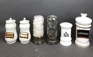 A Group of 6 Apothecary Jars