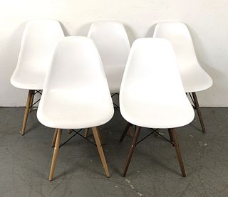 A Group of 5 Contemporary Modern Side Chairs