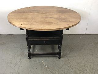 Country Style Tilt Top Table / Monks Bench