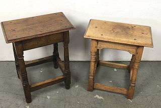 2 Old Joint Stools