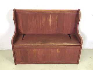 Barn Red Stained Settle