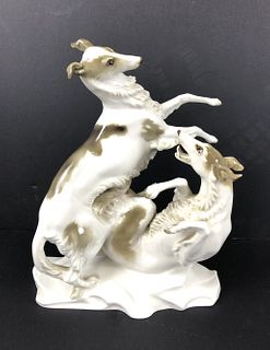 Hutschenreuther Porcelain Greyhounds Figurine