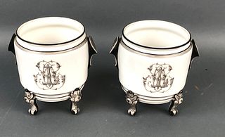 A Pair of Porcelain Cashpots