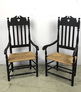 Pair of Seraph Heart and Crown Armchairs