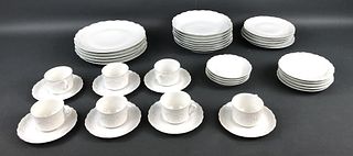 Bavarian White Porcelain Partial Dinner Service