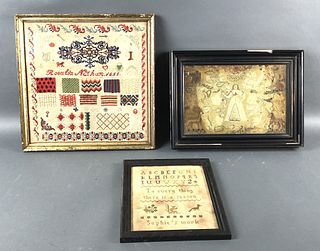 2 Samplers and A Needlepoint