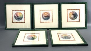 Set of 5 Astrological Lithographs