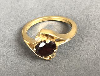 24K Gold Ruby & Diamond Ring