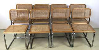 8 Marcel Breuer Style Side Chairs