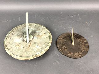 2 Bronze Sundials