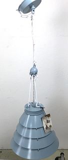 Jeffrey Alan Marks Baby Blue Metal Hanging Light